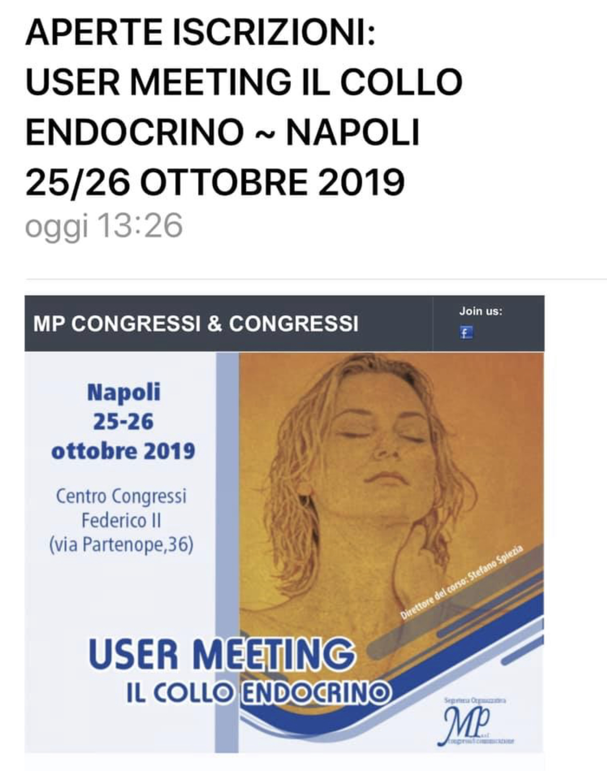 USER MEETING: IL COLLO ENDOCRINO | MP Congressi & Comunicazione